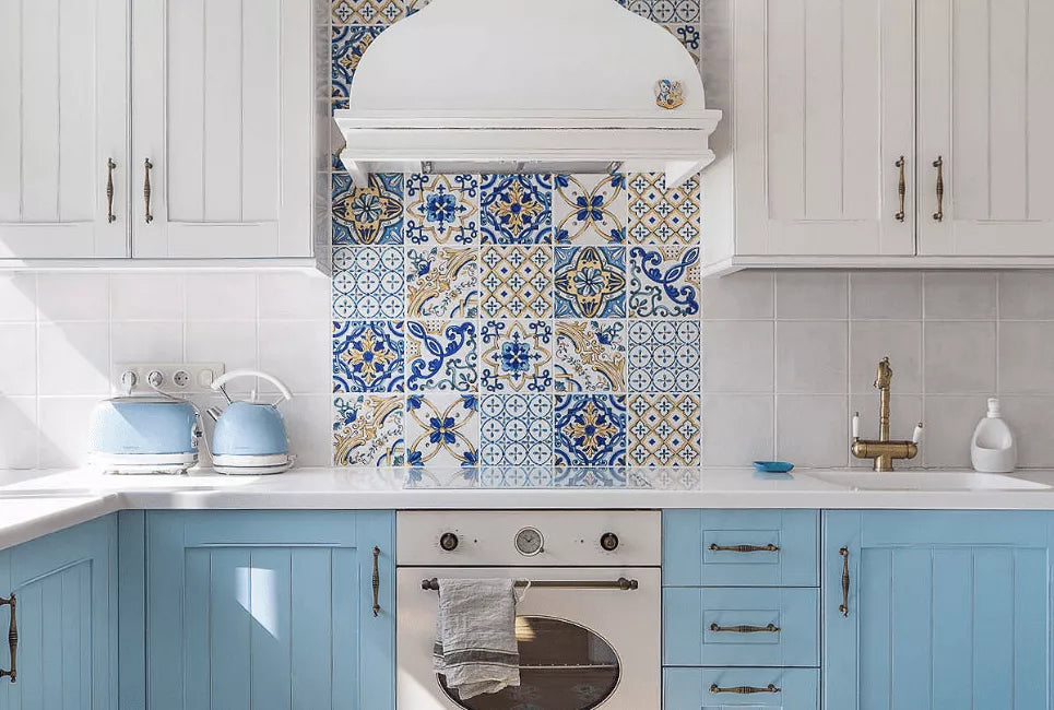 Farmhouse Glass Backsplash Panels | Rustic Tempered Kitchen Splashbacks