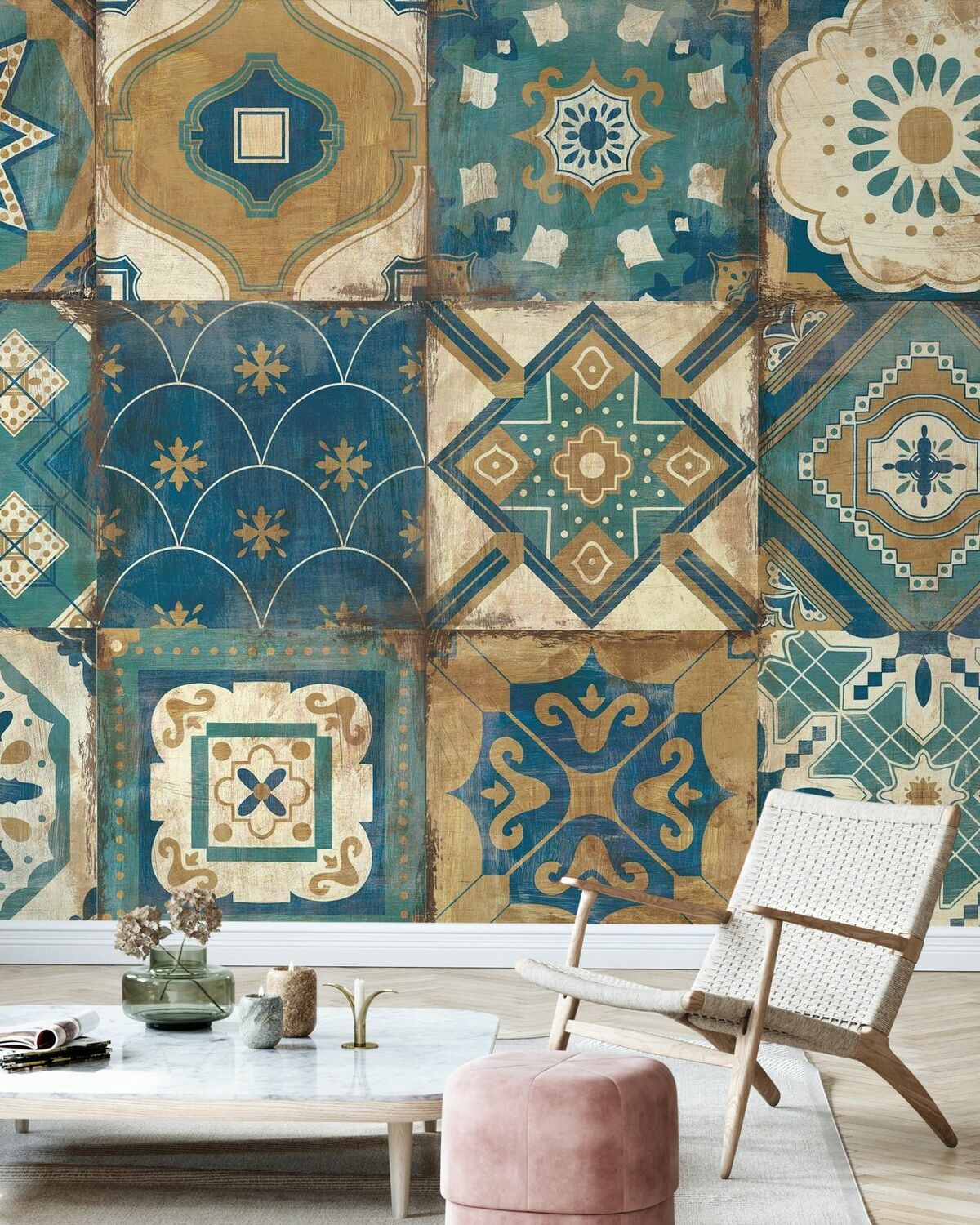 Moroccan Glass Backsplash Panels | Tempered Kitchen Splashbacks