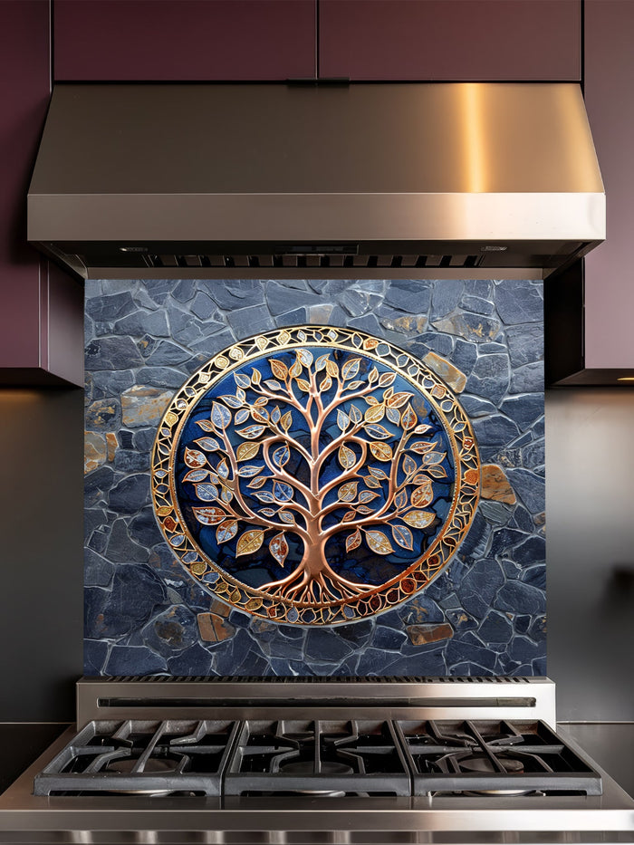 Tree of Life Glass Backsplash