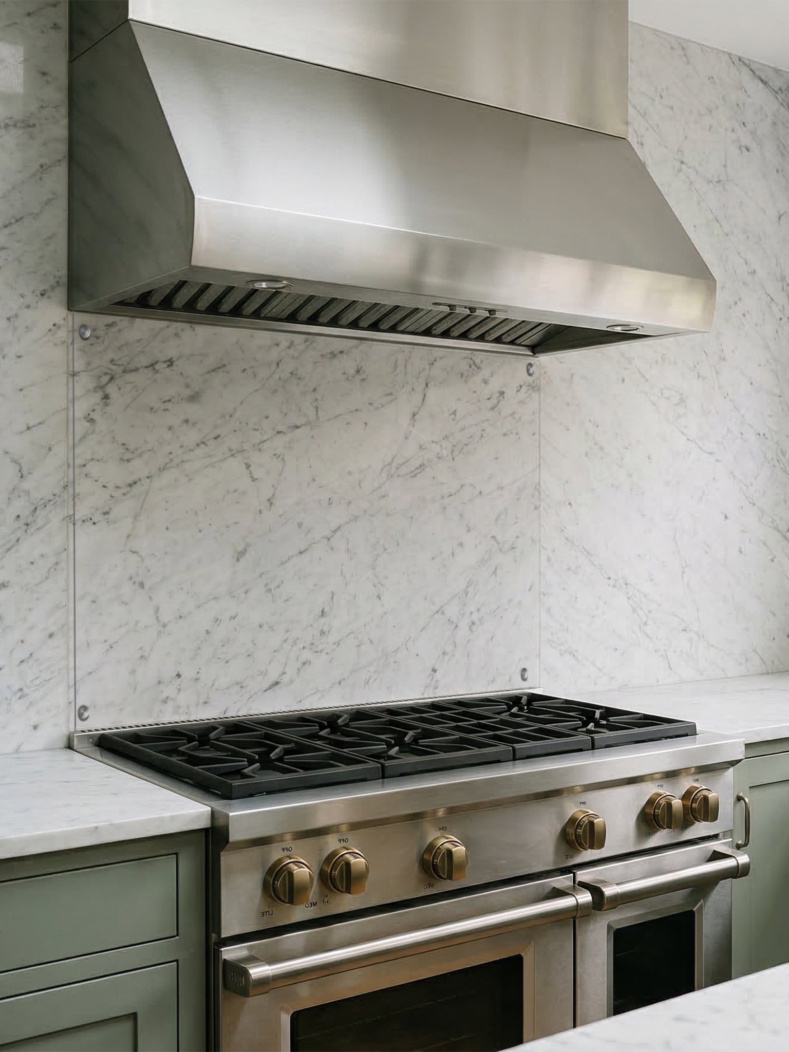 Custom Clear Tempered Glass Backsplash | Transparent Stove Splashback | Invisible Kitchen Wall Protector