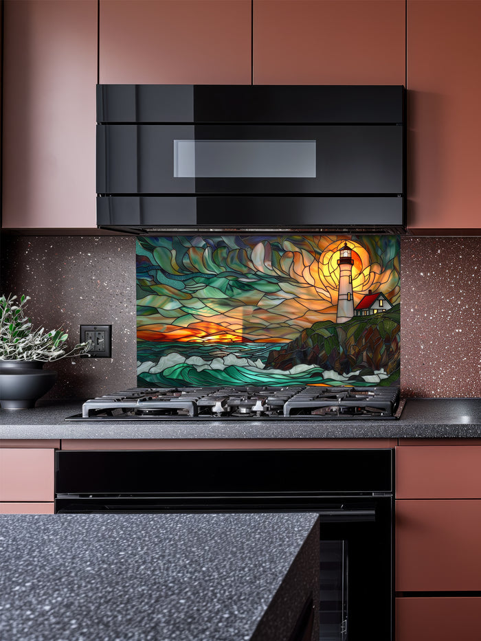 Coastal & Ocean Glass Backsplash